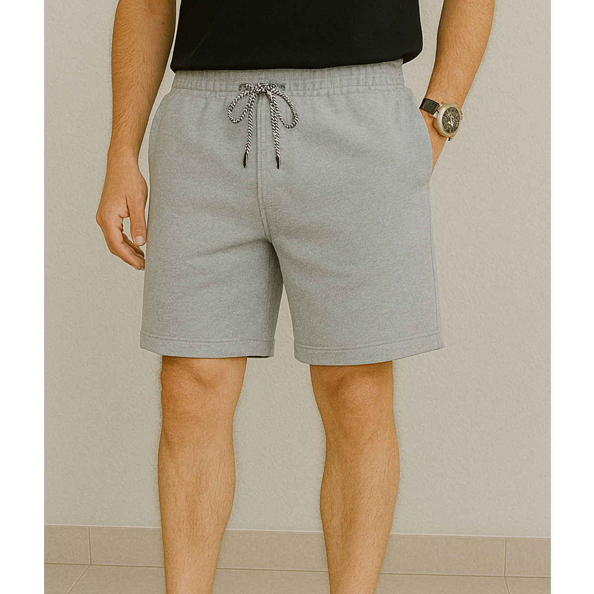 Bermuda Masculino Moletom Short Liso Streetwear - Imagem 7