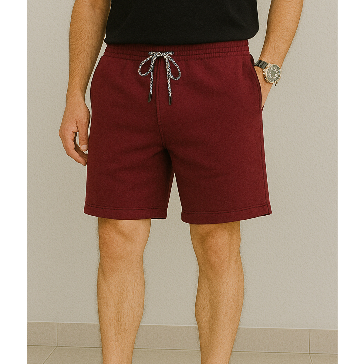 Bermuda Masculino Moletom Short Liso Streetwear - Imagem 2