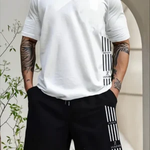 Kit Camisa +short Moletom Conjunto Masculino Marca Luzzian