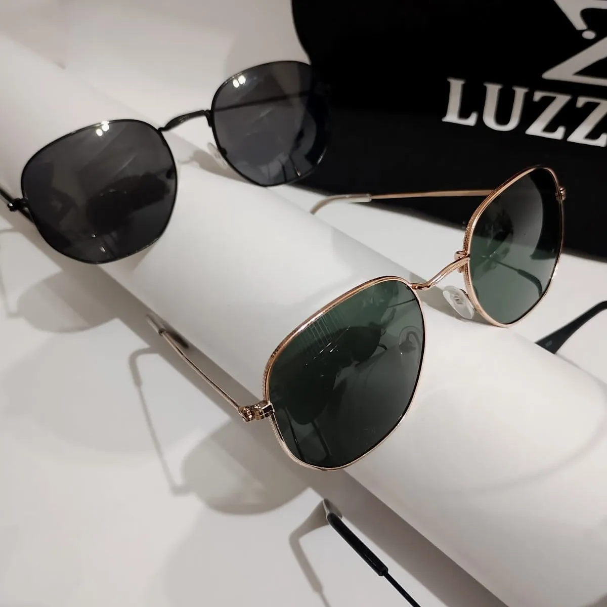 Kit Completo Óculos De Sol Hexagonal Feminino Luzzian Praia - Imagem 5