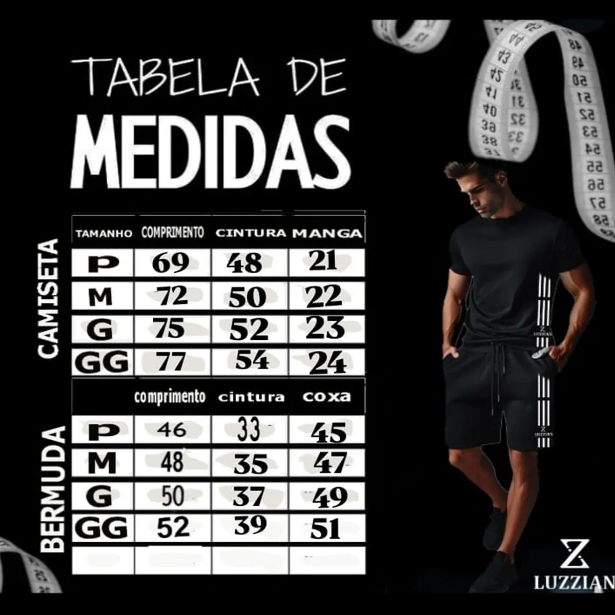 Kit Camisa +short Moletom Conjunto Masculino Marca Luzzian - Imagem 4