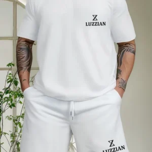 Kit Camisa Bermuda Moletom Conjunto Masculino Marca Luzzian