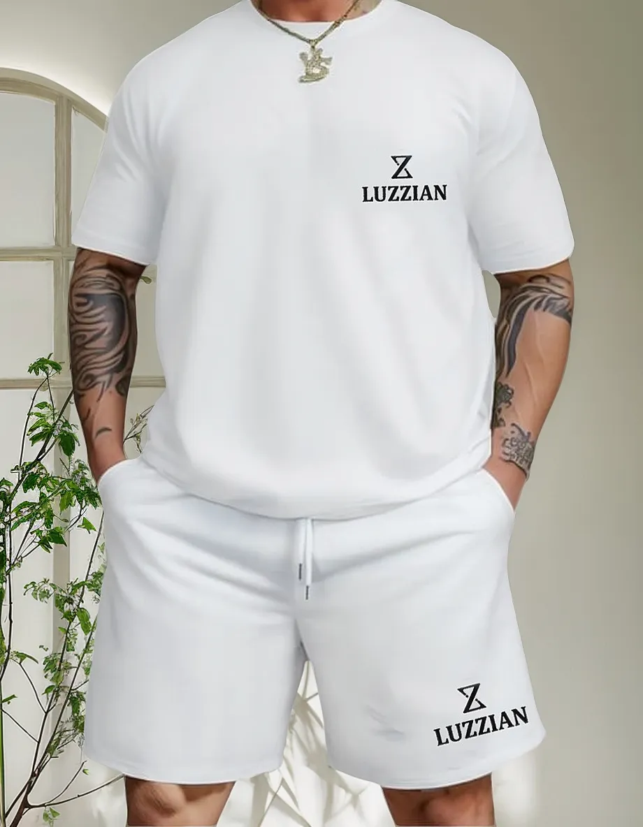 Kit Camisa Bermuda Moletom Conjunto Masculino Marca Luzzian