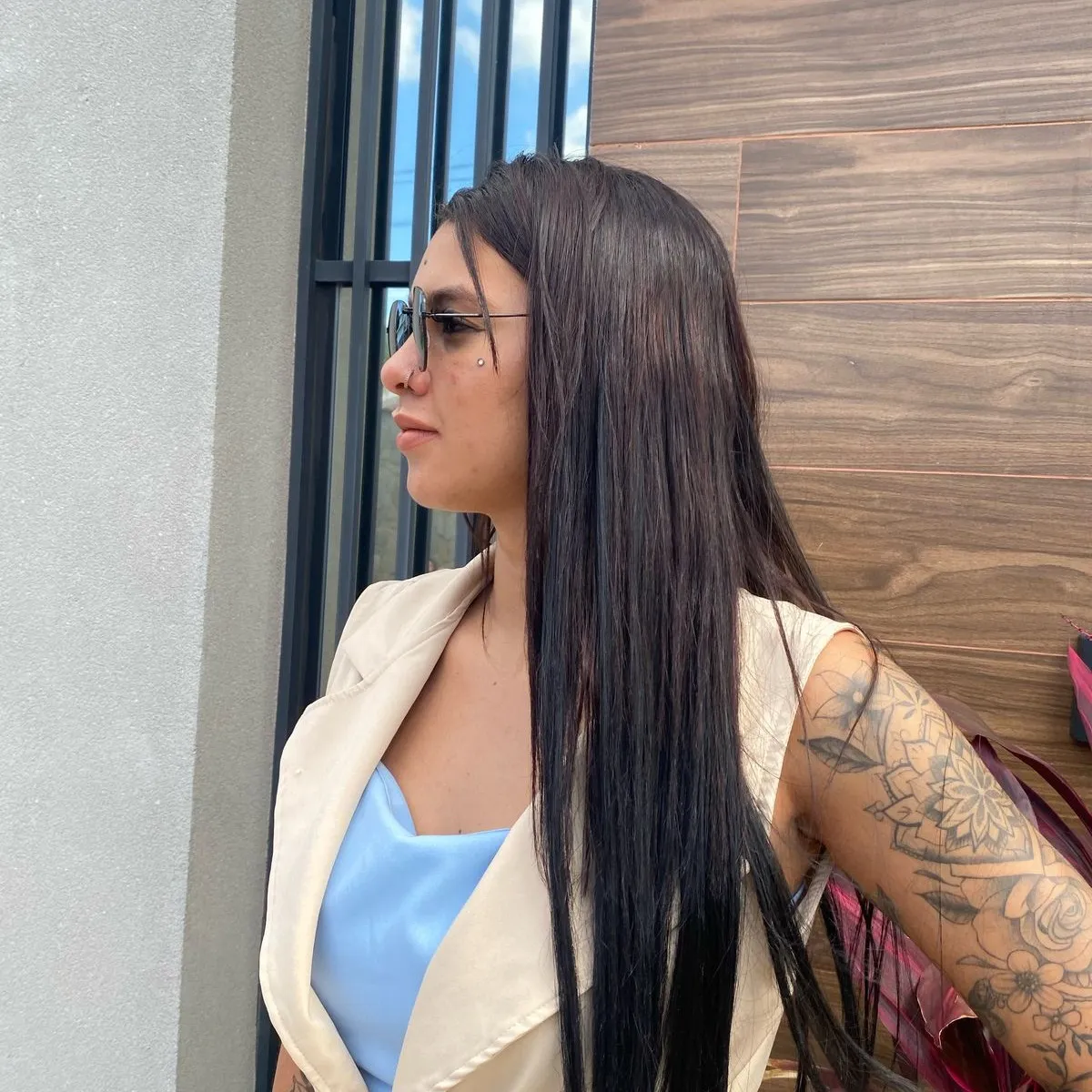 Kit Completo Óculos De Sol Hexagonal Feminino Luzzian Praia - Imagem 4