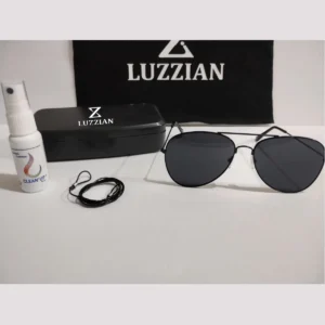Kit Óculos De Sol Unissex Aviador Marca Luzzian Original