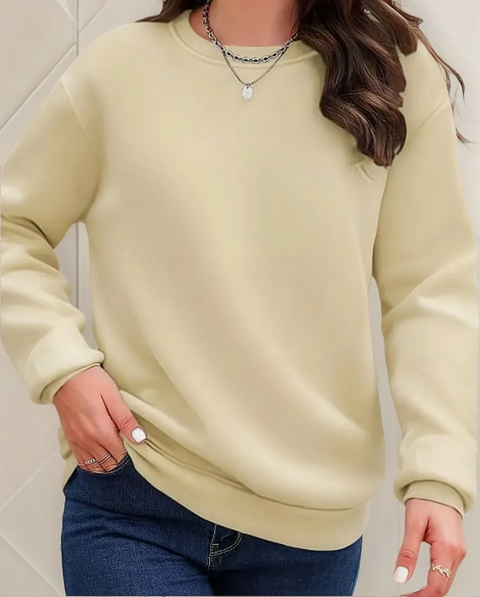 Moletom Gola Careca Unissex Lisa Básica